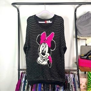 Divided H&M X Disney Oversized Knit Minnie Mouse Sweater Tunic Dress